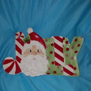 Fitz And Floyd Santa Snack Therapy Tray